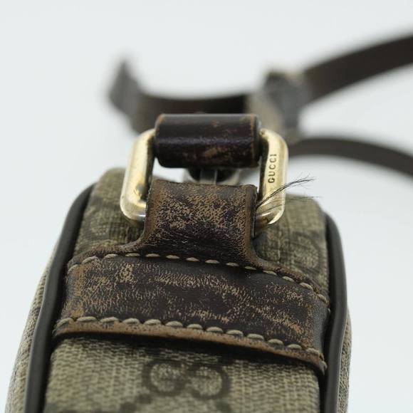 GUCCI GG Canvas Shoulder Bag PVC Leather Beige Auth 51841 - Picture 9 of 16